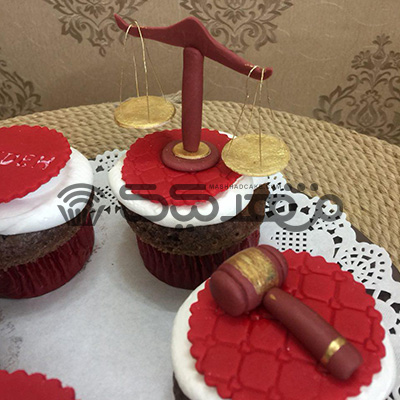 کاپ کیک مناسبت وکالت || مشهد کیک سفارش آنلاین کیک و شیرینی در مشهد