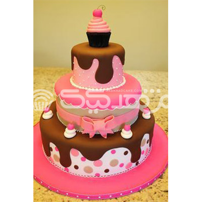 کیک طبقاتی فوندانت || مشهد کیک سفارش آنلاین کیک و شیرینی در مشهد